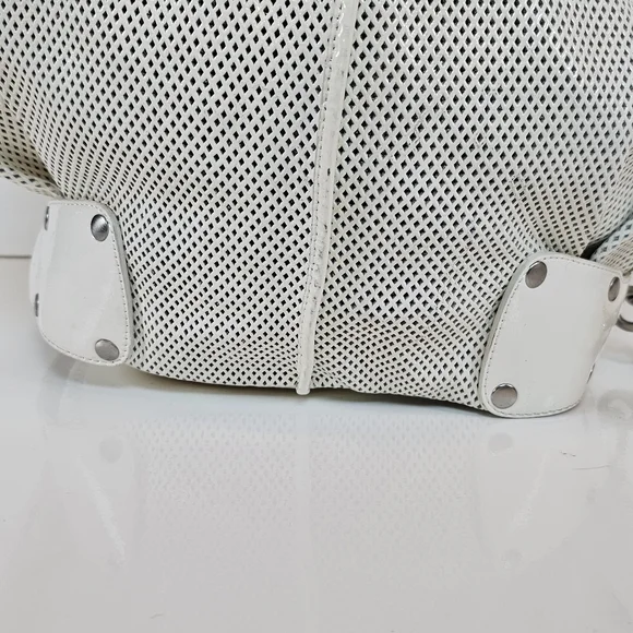 Kooba Vintage White Mesh Leather Hobo Bag - Chic & Unique! - Picture 3 of 16
